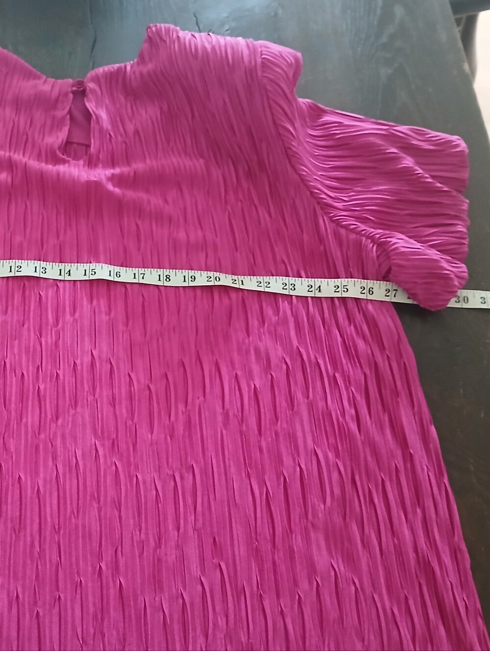 Plus Size Pink Tunic Scruntched Women's Top Padded Shoulders Size:2XL - Picture 6 of 9